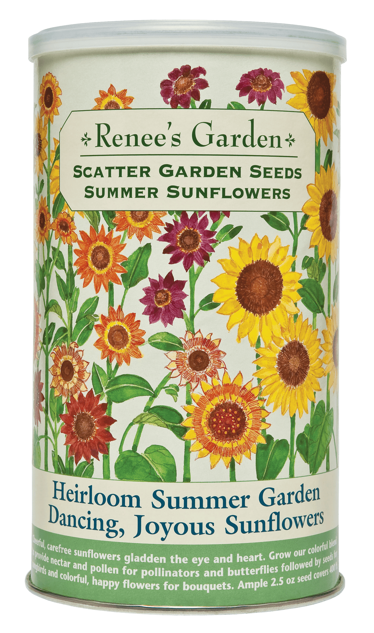 Heirloom Summer Garden Dancing, Joyous Sunflowers