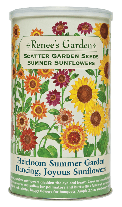 Heirloom Summer Garden Dancing, Joyous Sunflowers