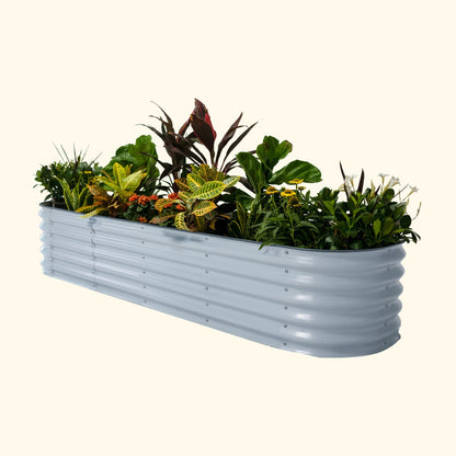 Vego Graden | 17" Tall 9 In 1 Modular Metal Raised Garden Bed Kit Sky Blue