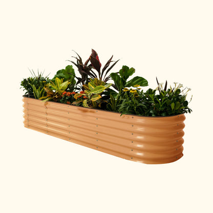 Vego Graden | 17" Tall 9 In 1 Modular Metal Raised Garden Bed Kit  Terra Cotta