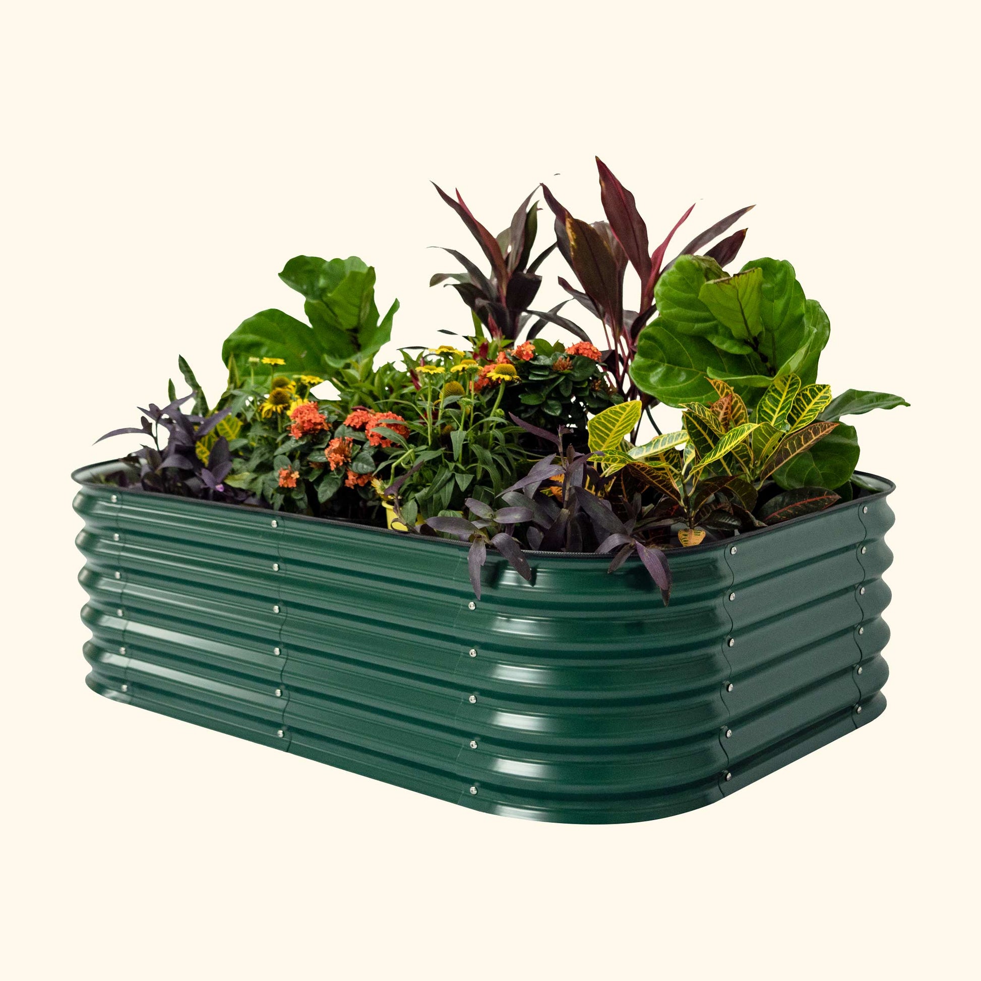 Vego Garden 17" Tall 6 In 1 Modular Metal Raised Garden Bed Kit British Green