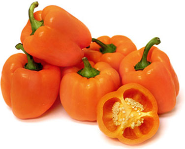 Fresh Orange Bell Peppers